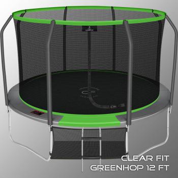 Каркасный батут Clear Fit GreenHop 12Ft с сеткой спортдоставка - Игровые-столы.рф