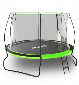 Батут UNIX Line НЛО / UFO 10 ft (305 см) зеленый с защитной сеткой TRUF10GR3 proven quality - Игровые-столы.рф