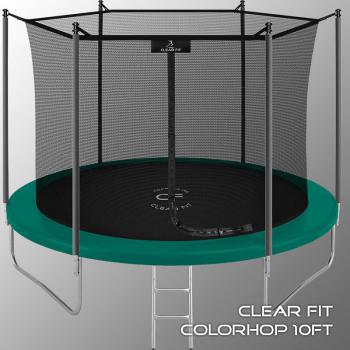 Каркасный батут Clear Fit ColorHop 10Ft зеленый уличный спорт доставка - Игровые-столы.рф