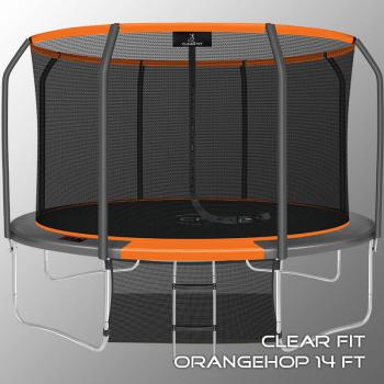 Каркасный батут Clear Fit OrangeHop 14Ft уличный swat - Игровые-столы.рф