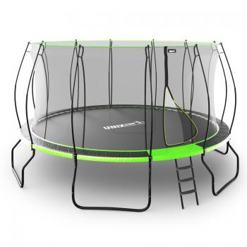 Батут UNIX Line НЛО / UFO 16 ft (488 см) зеленый TRUF16GR6 с защитной сеткой s-dostavka - Игровые-столы.рф