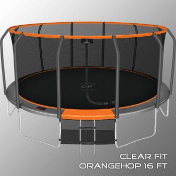 Каркасный батут Clear Fit OrangeHop 16Ft уличный спорт доставка - Игровые-столы.рф