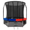 Батут уличный Scholle Space Twin Blue/Red 8FT (2.44м) с сеткой и лестницей - Игровые-столы.рф