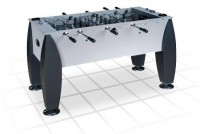 Игровой стол - футбол "Titan" (141x73x82, серебристо-черный) - Игровые-столы.рф