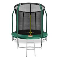 Батут премиум 8FT с внутренней страховочной сеткой и лестницей (Dark green)ARLAND  - Игровые-столы.рф