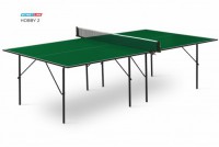 Теннисный стол для помещения Hobby 2 green любительский стол для использования 6010-1 в помещениях  - Игровые-столы.рф
