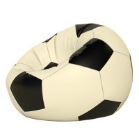 Мягкое кресло-мешок "Мяч" 110 см белый - Игровые-столы.рф