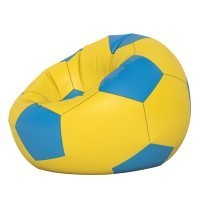 Мягкое кресло-мешок "Мяч" 110 см желтый - Игровые-столы.рф
