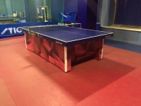 Теннисный стол SAN-EI IF-VERIC-CENTEROLD, ITTF (СИНИЙ)  для профессионалов миртренажеров рф - Игровые-столы.рф