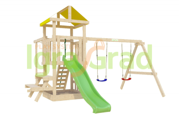 Детская площадка IgraGrad Крафтик со столиком и рукоходом  - Игровые-столы.рф